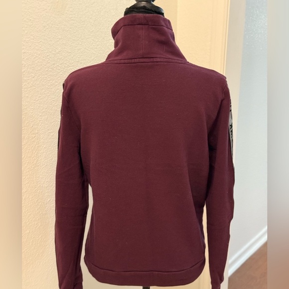 PINK by Victoria’s Secret Maroon Mock Turtleneck Sweatshirt w/ Front Pocket - Picture 3 of 4